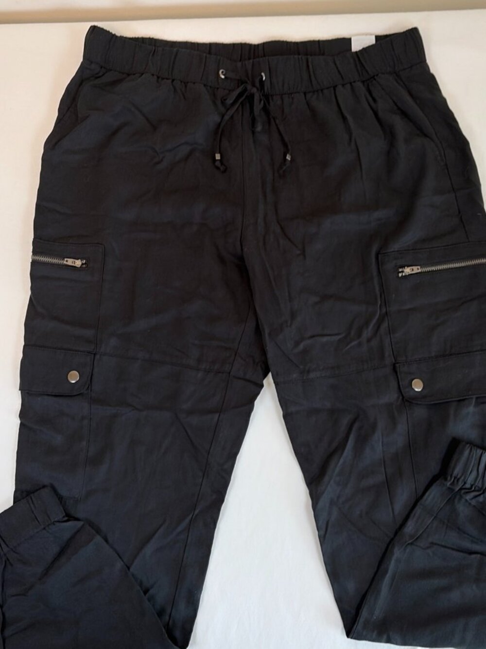 NWT Banana Republic Jogger Tencel Activewear Pants Women's L Black